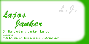 lajos janker business card